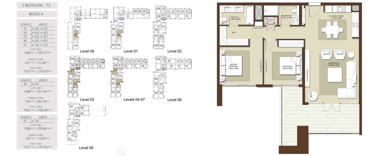 3 Bedrooms floor plan