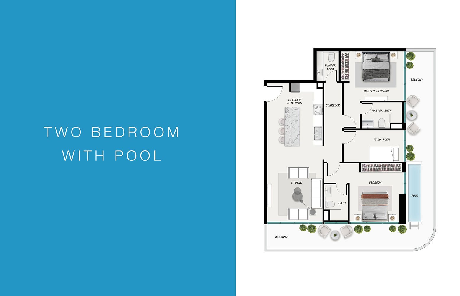 2 Bedroom floor plan