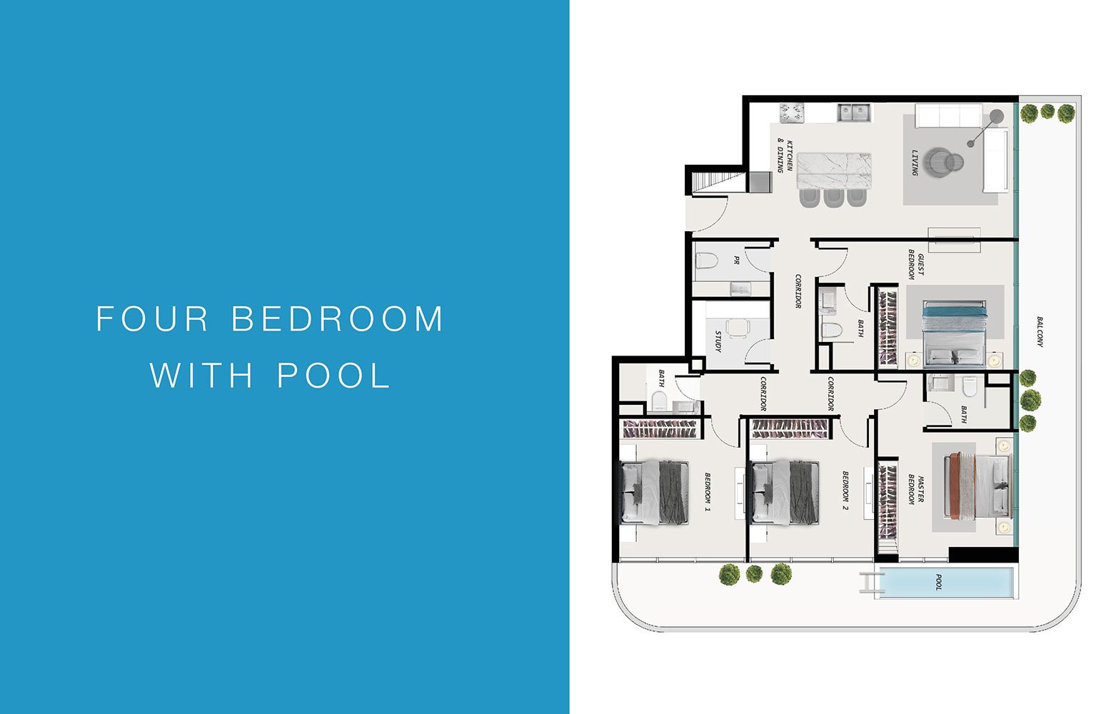 4 Bedroom floor plan
