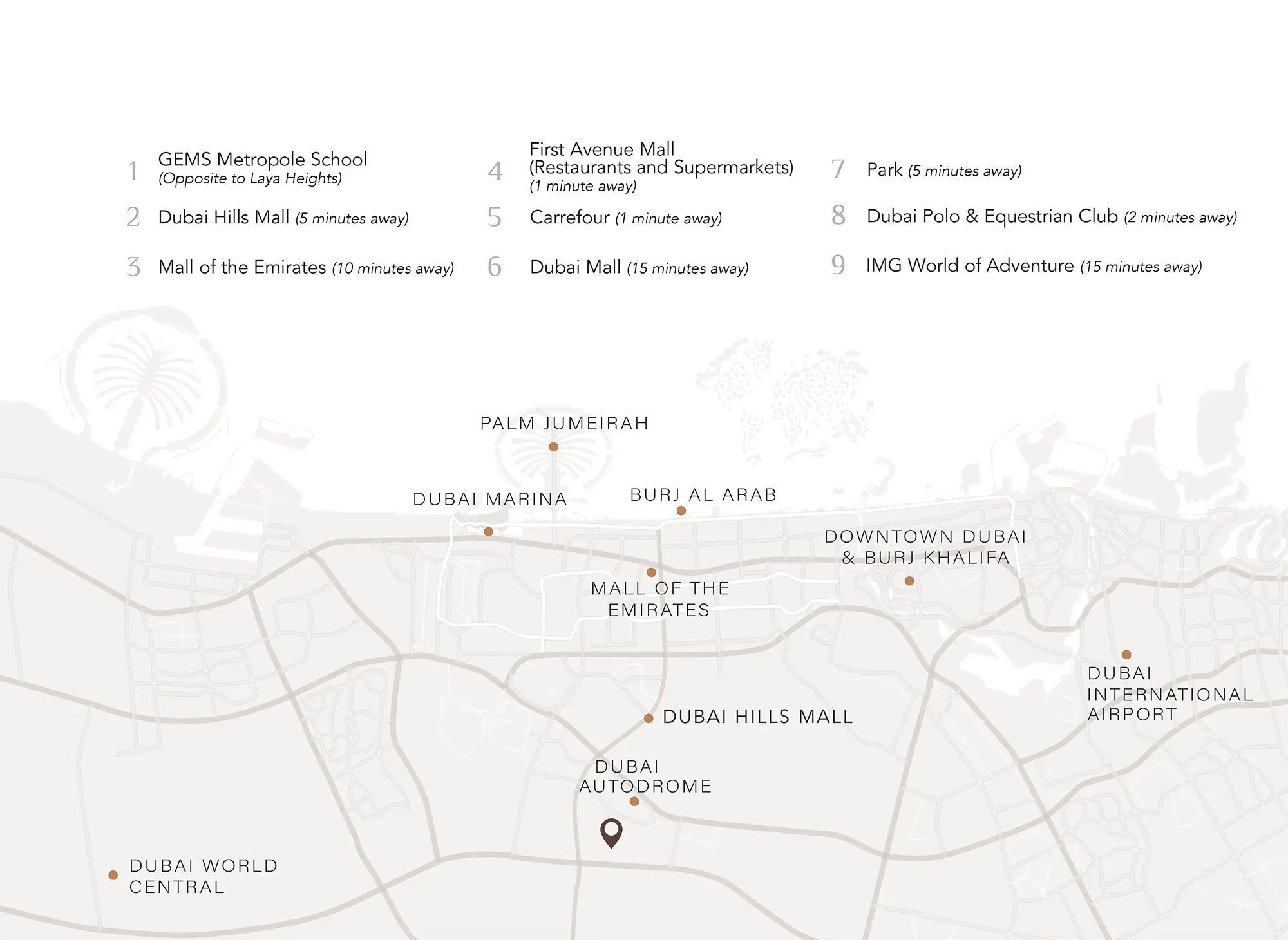 Laya Courtyard Dubai location map