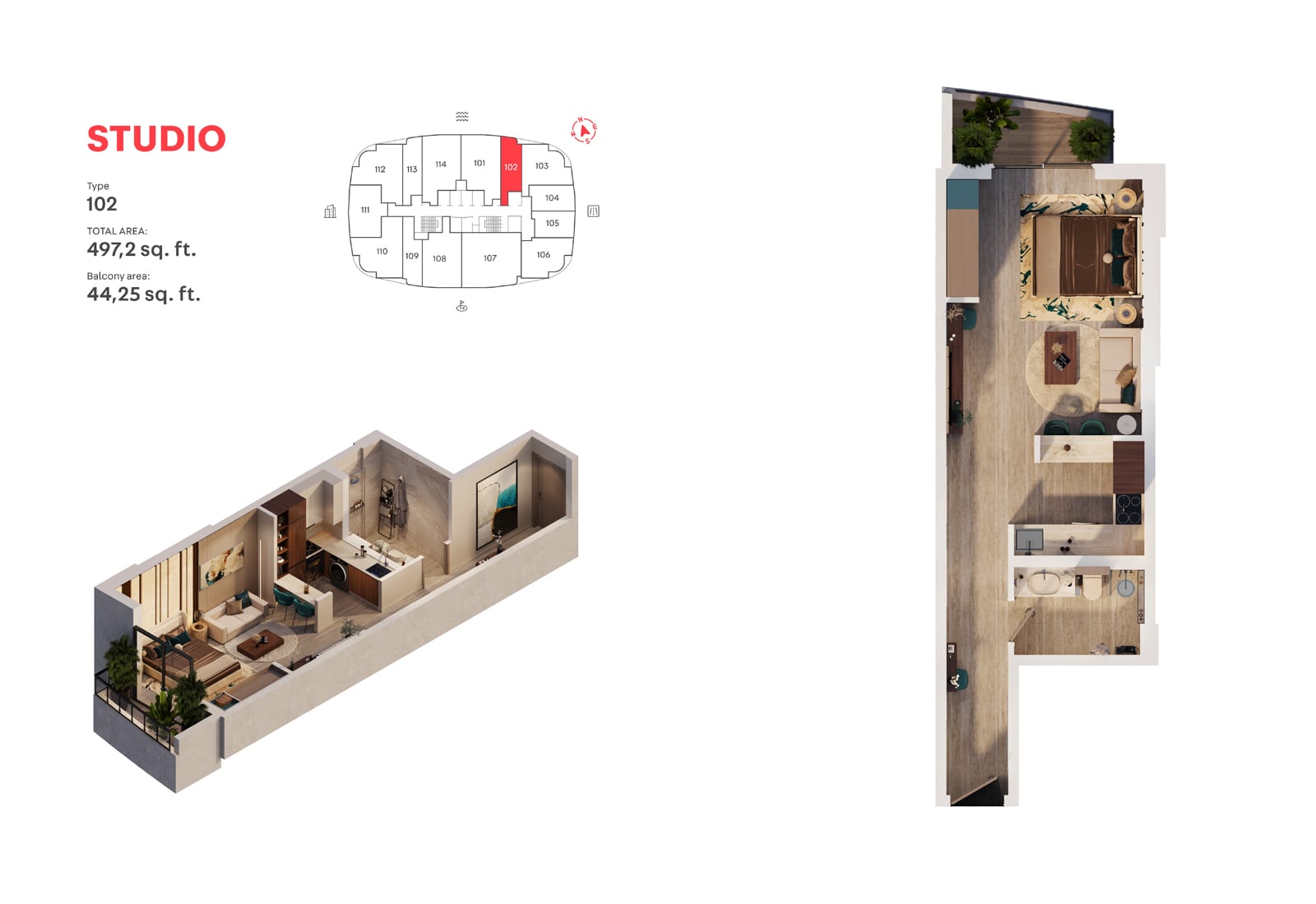 Studio floor plan