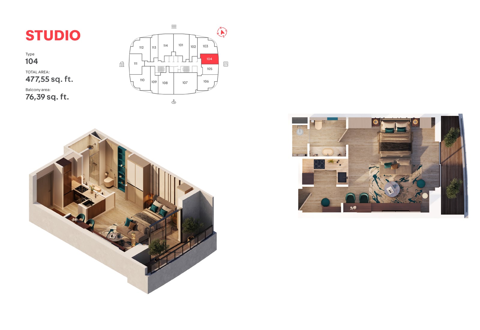 Studio floor plan