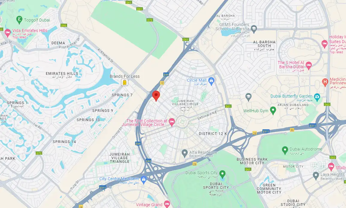 Alfal Residence at JVC location map