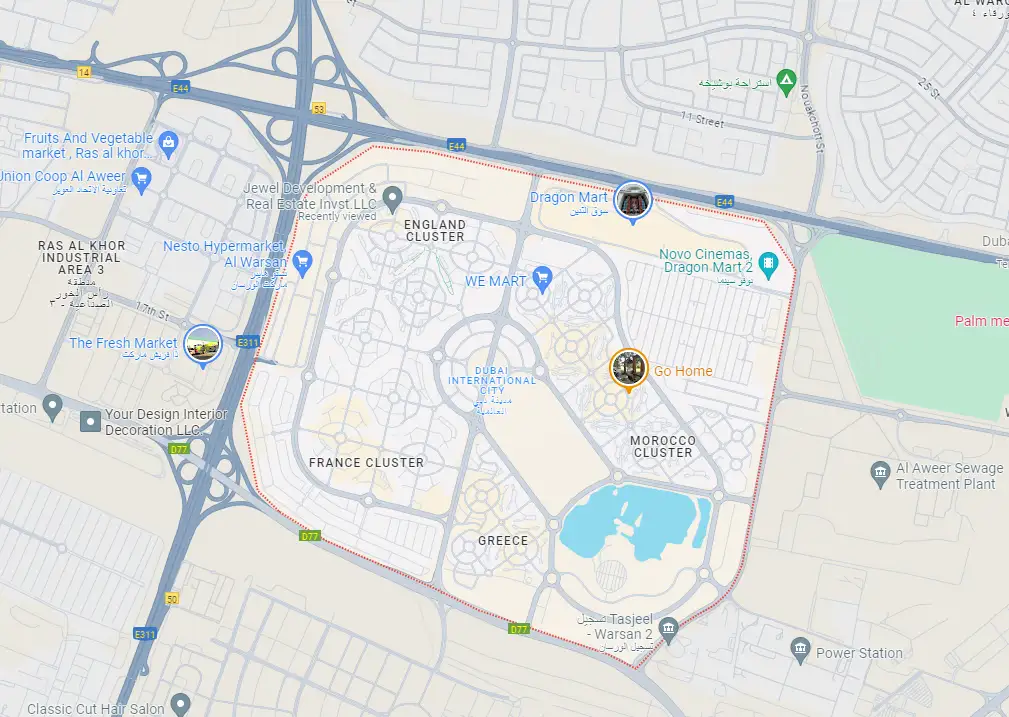 BNH Apartments Dubai location map