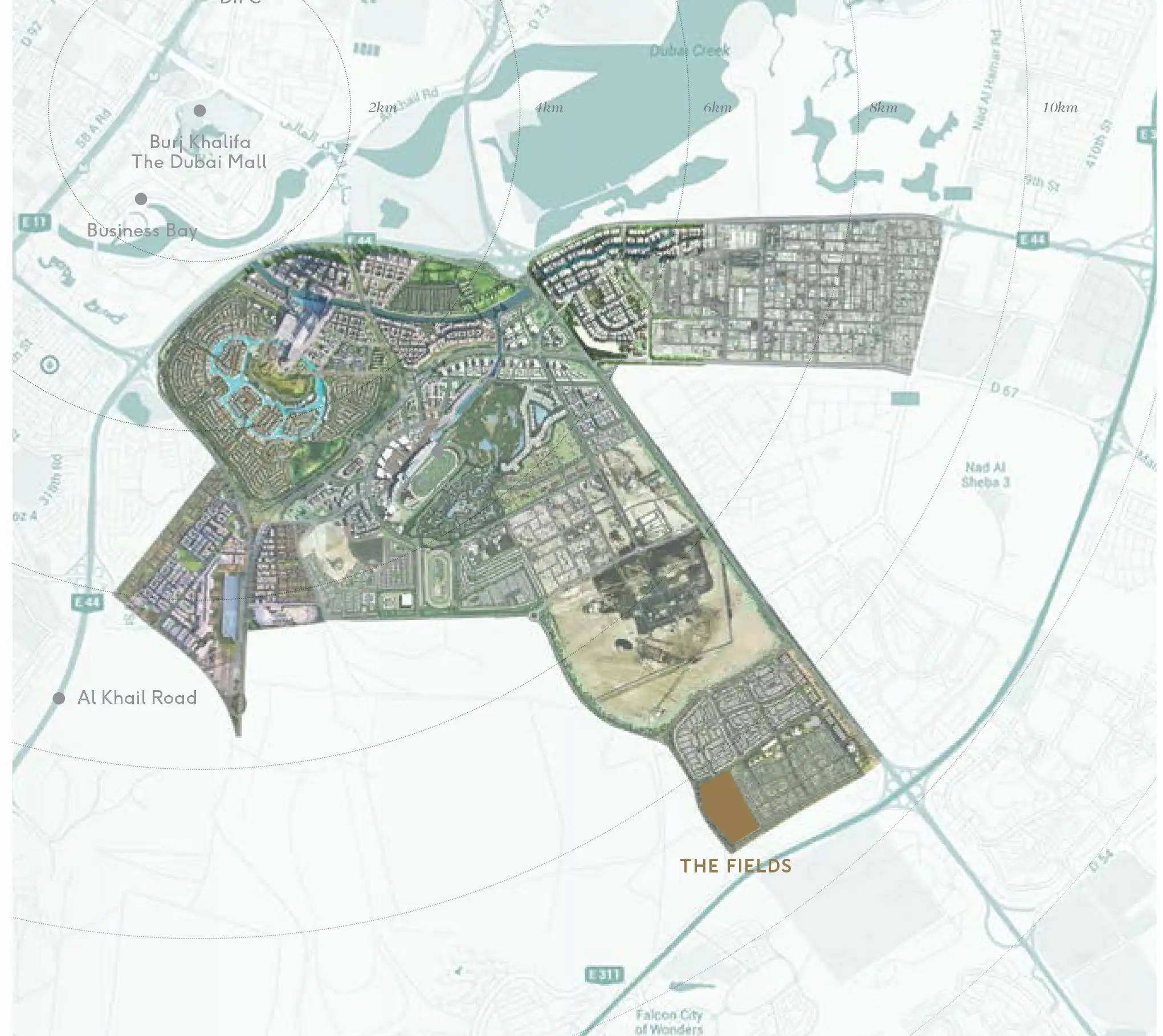 The Jade at the Fields location map