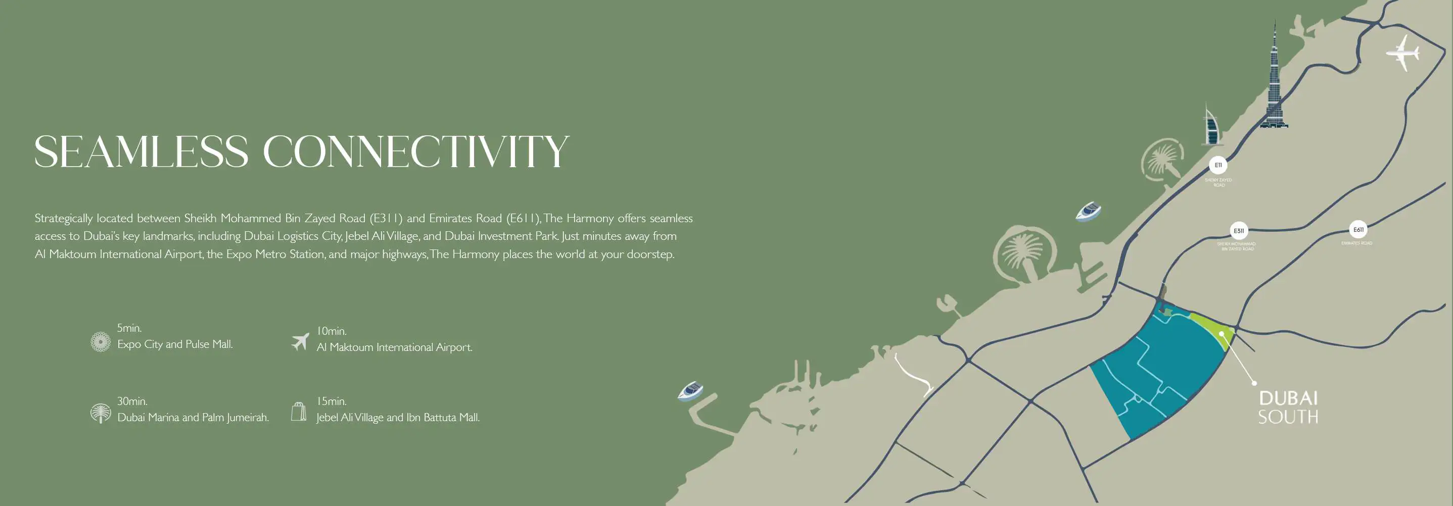 The Harmony by Al Mizan location map