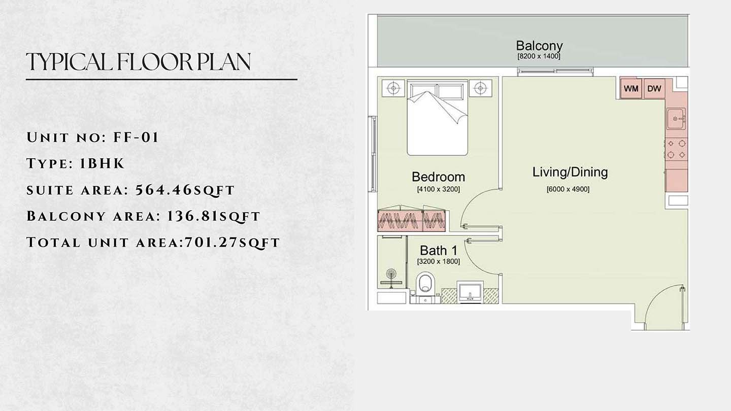 Trafford Residence at Dubai South floor plan