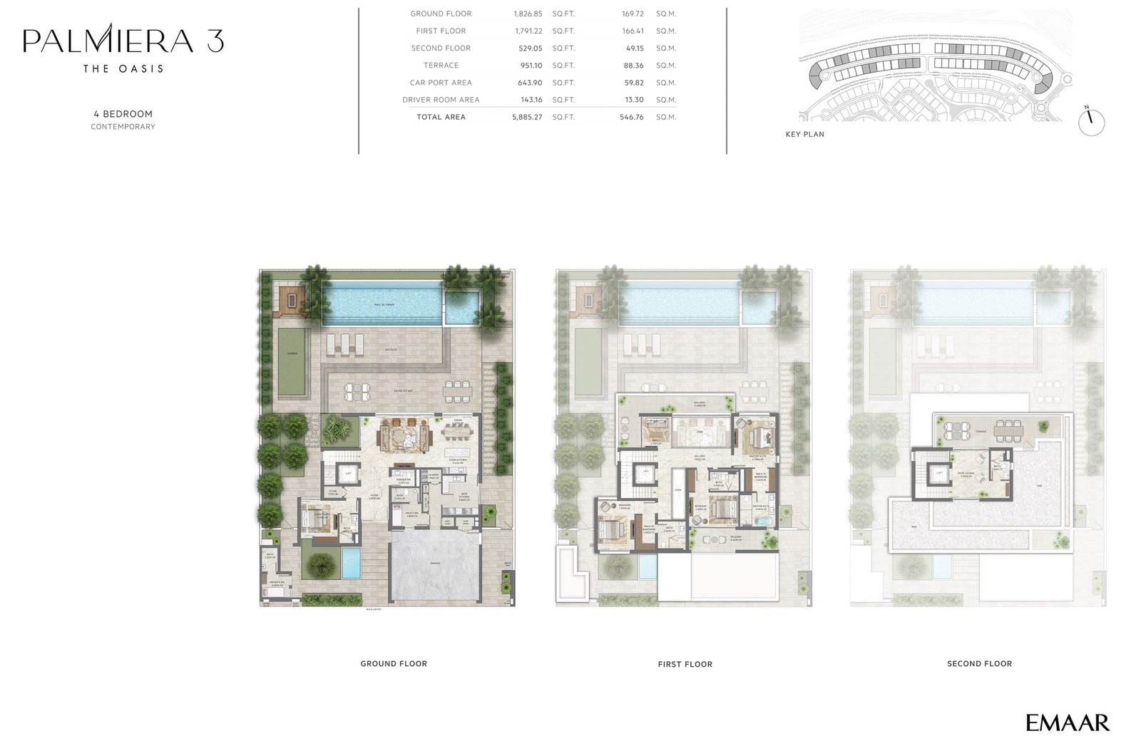 4 Bedrooms + Maid floor plan
