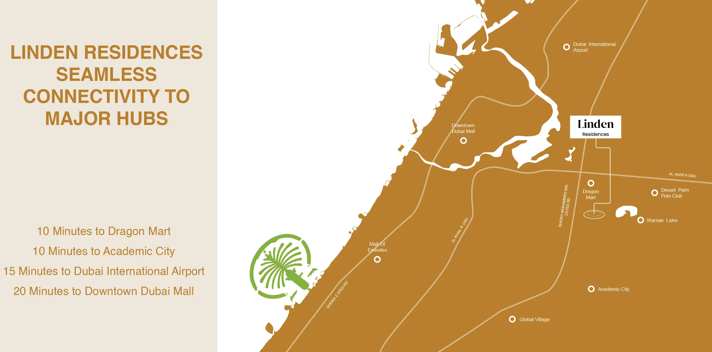 Linden Residences Dubai location map