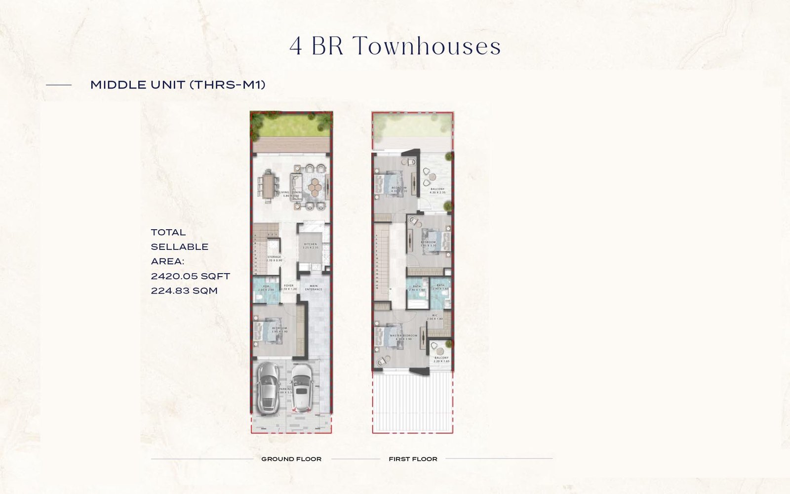 4 Bedrooms floor plan