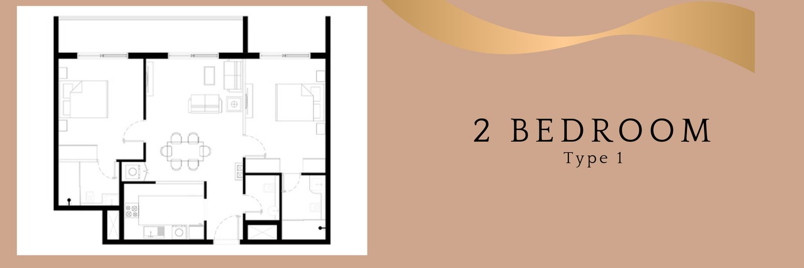 2 Bedroom floor plan