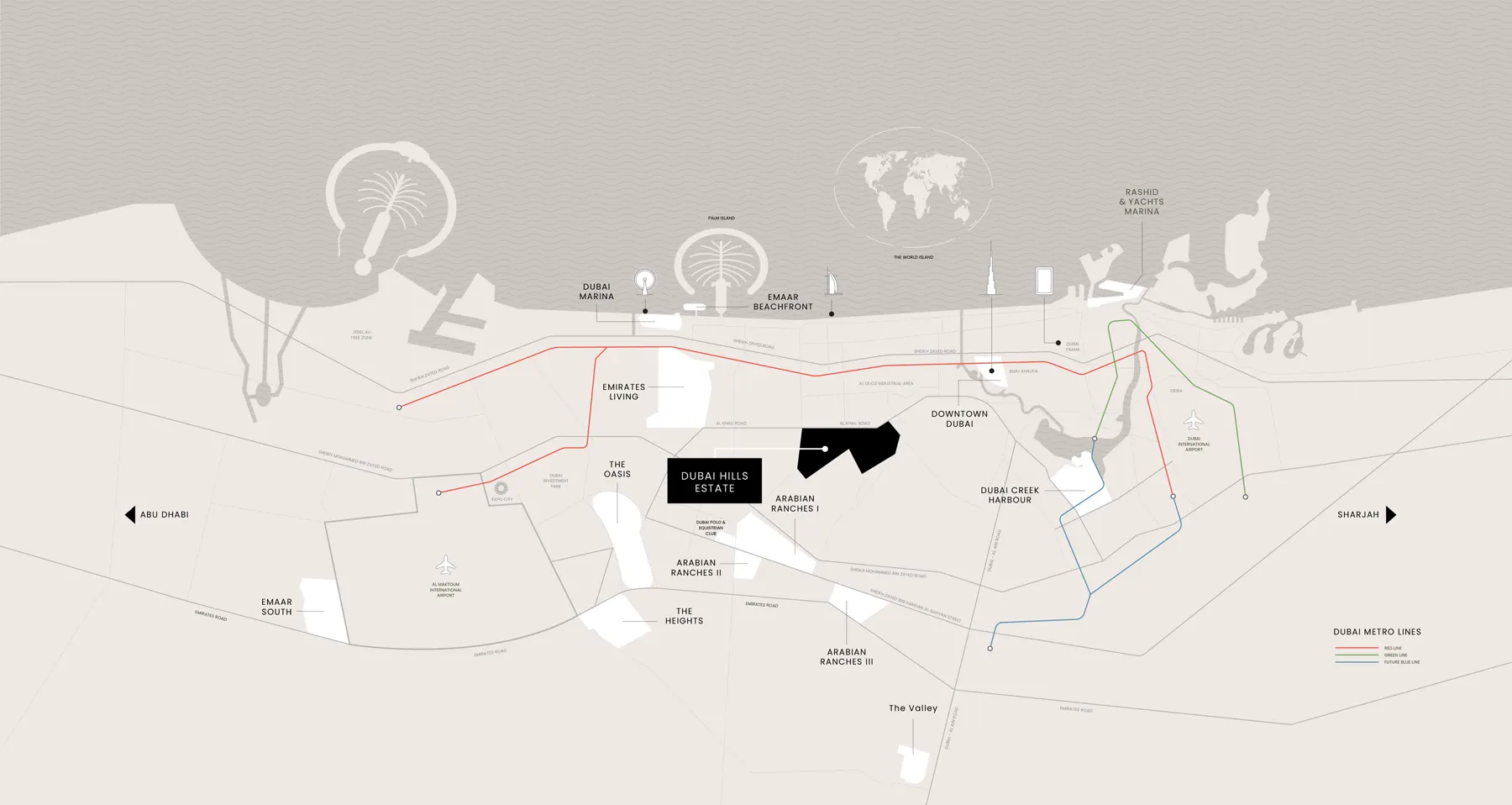 Address Residences at Dubai Hills Estate location map