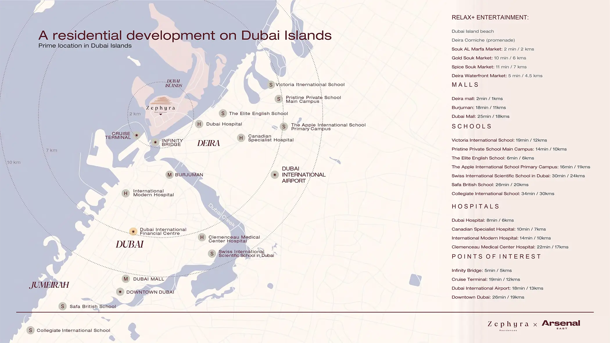 Zephyra Residences at Dubai Islands location map