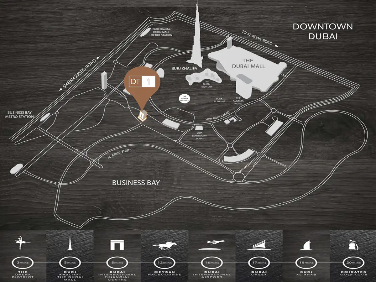 Ellington DT1 location map