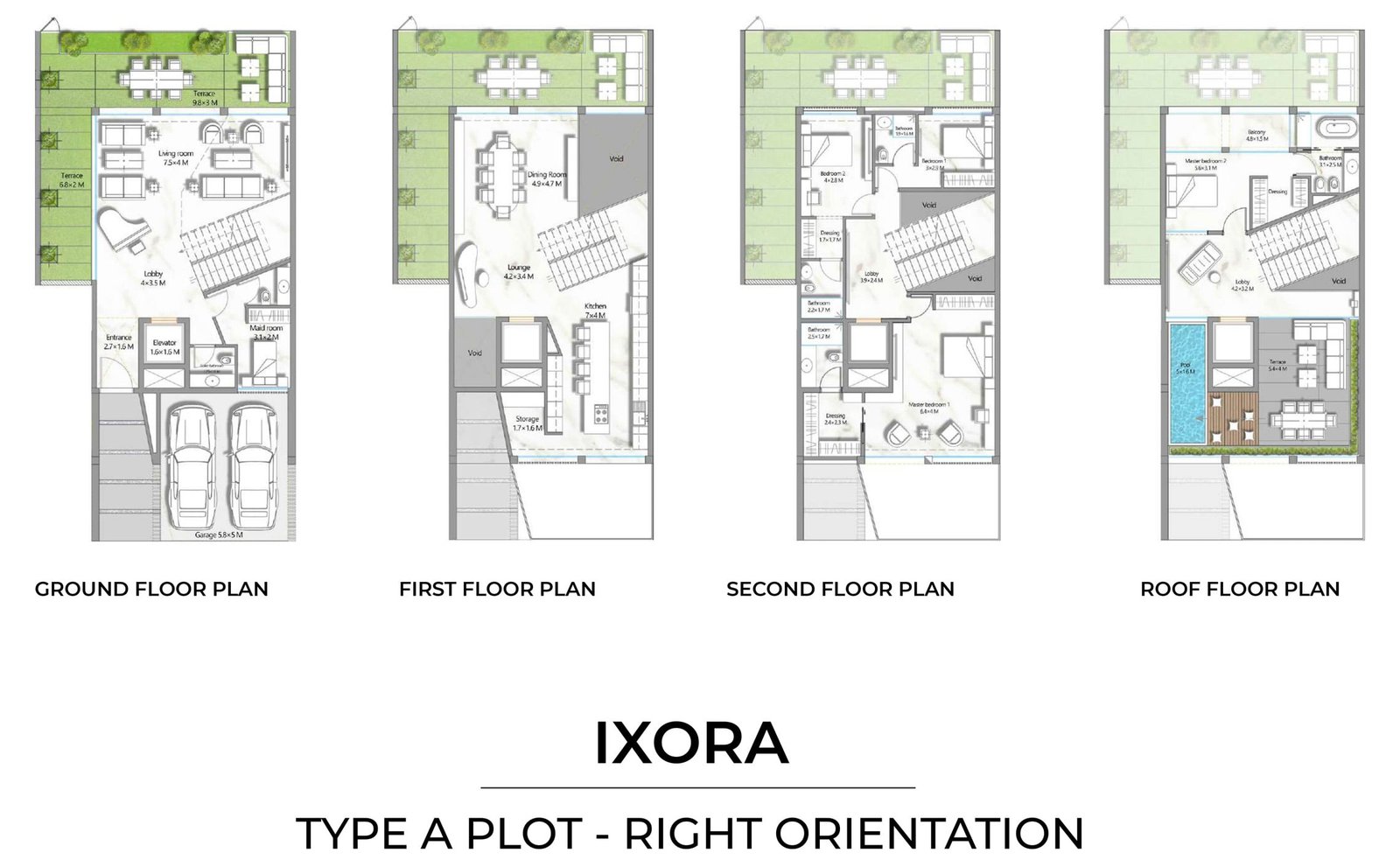 4 Bedrooms + Maid floor plan