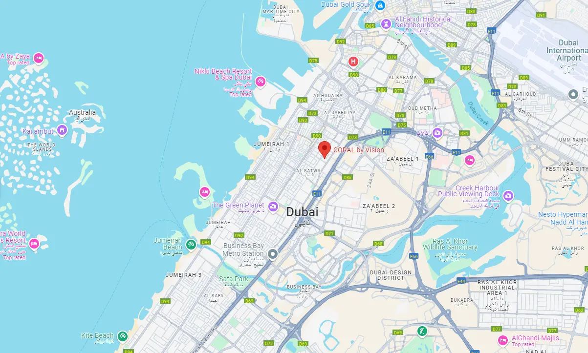 Coral by Vision location map