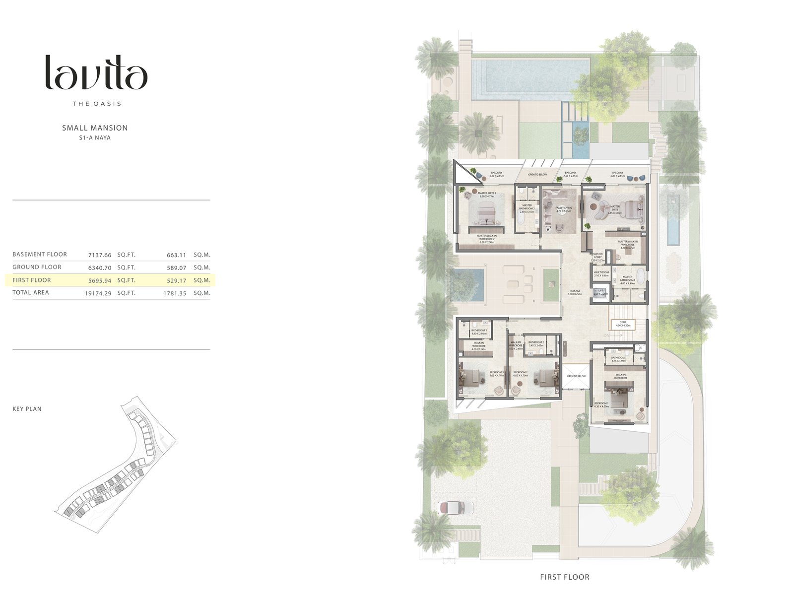 6 Bedrooms + Maid floor plan