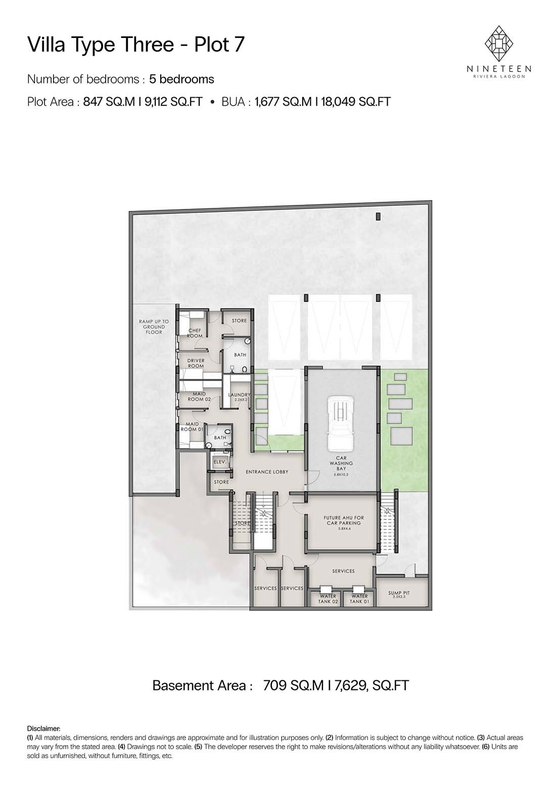 5 Bedrooms + Maid floor plan