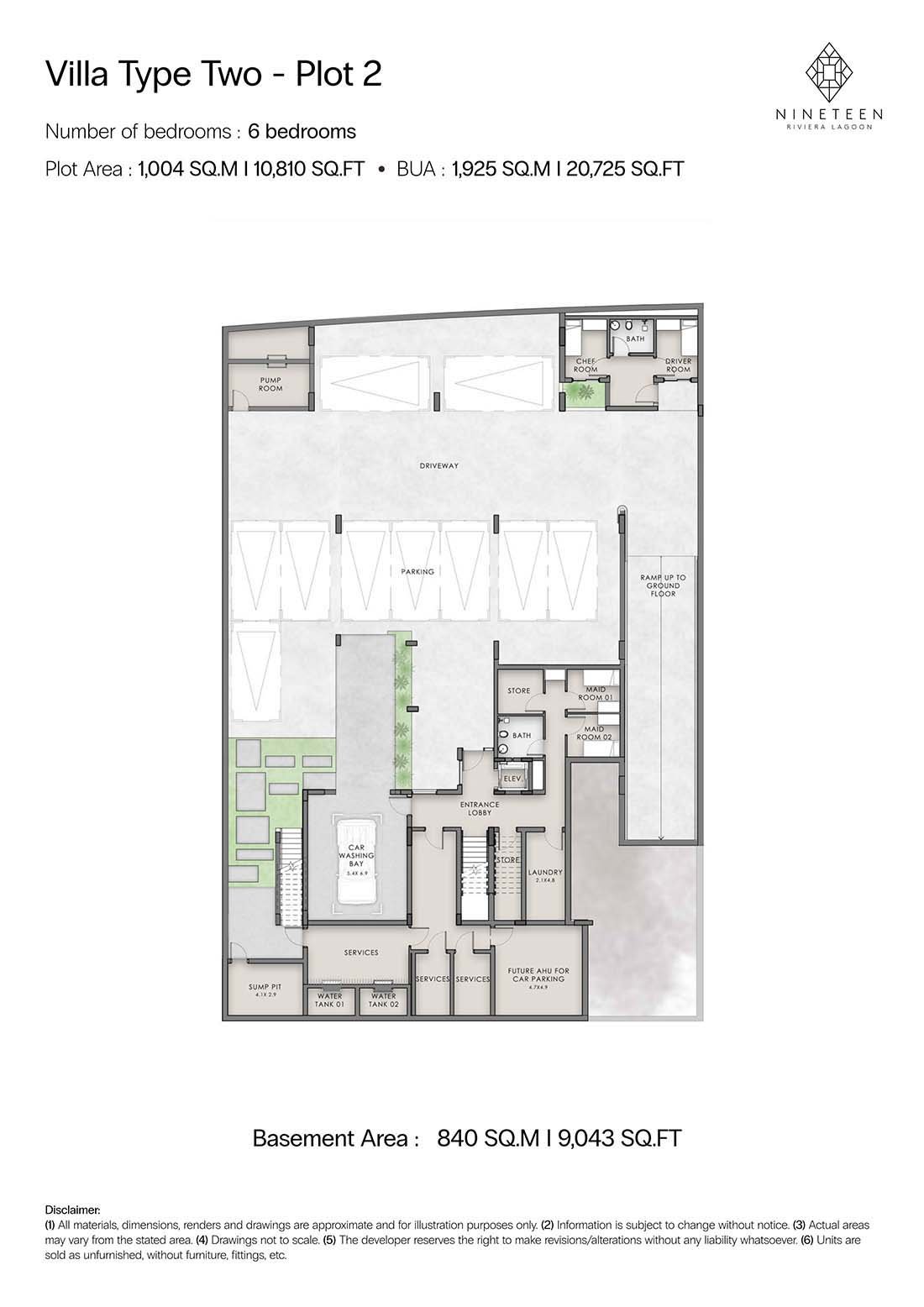 6 Bedrooms + Maid floor plan