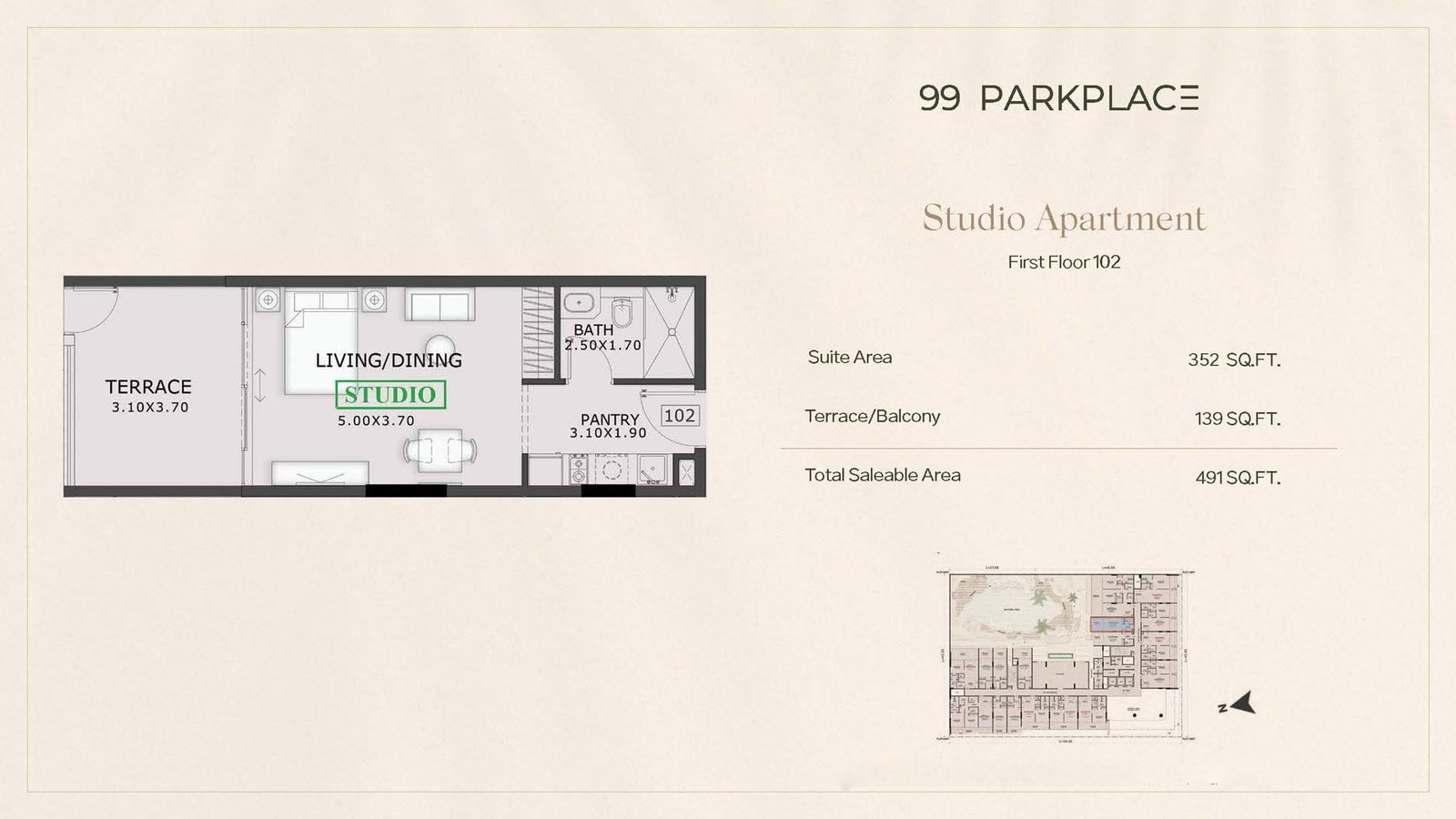 Studio floor plan