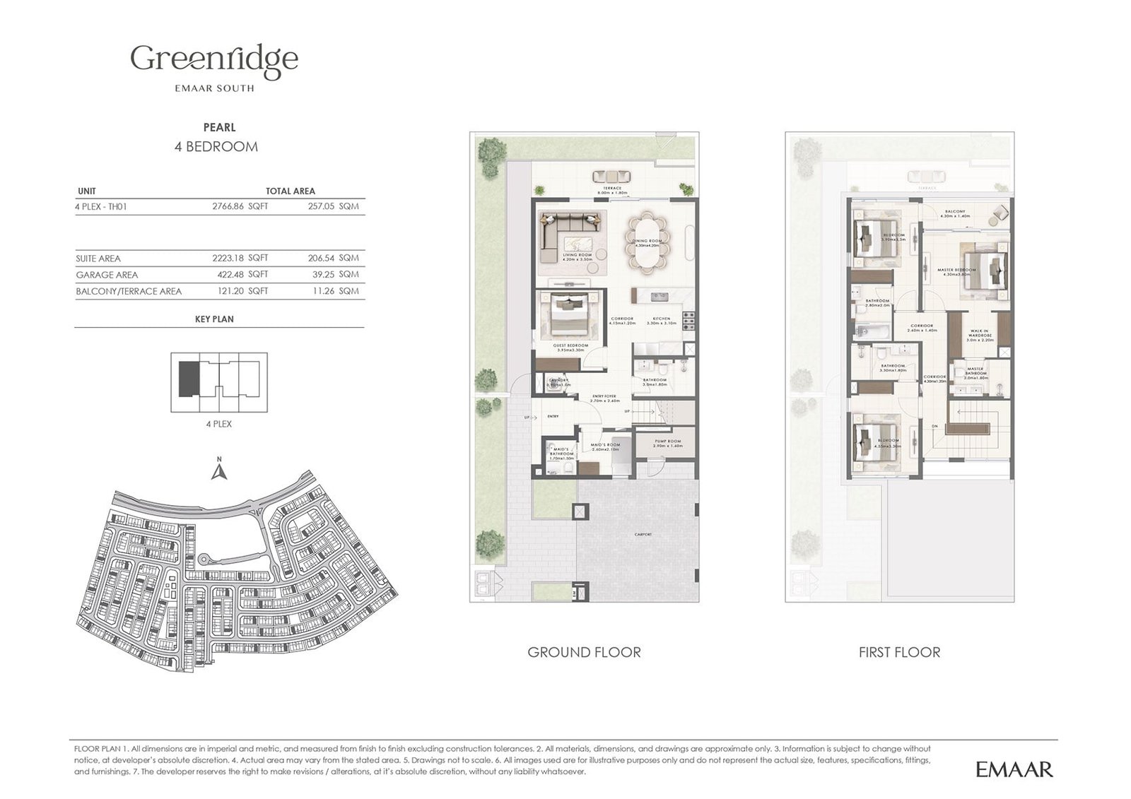 Greenridge at Emaar South floor plan