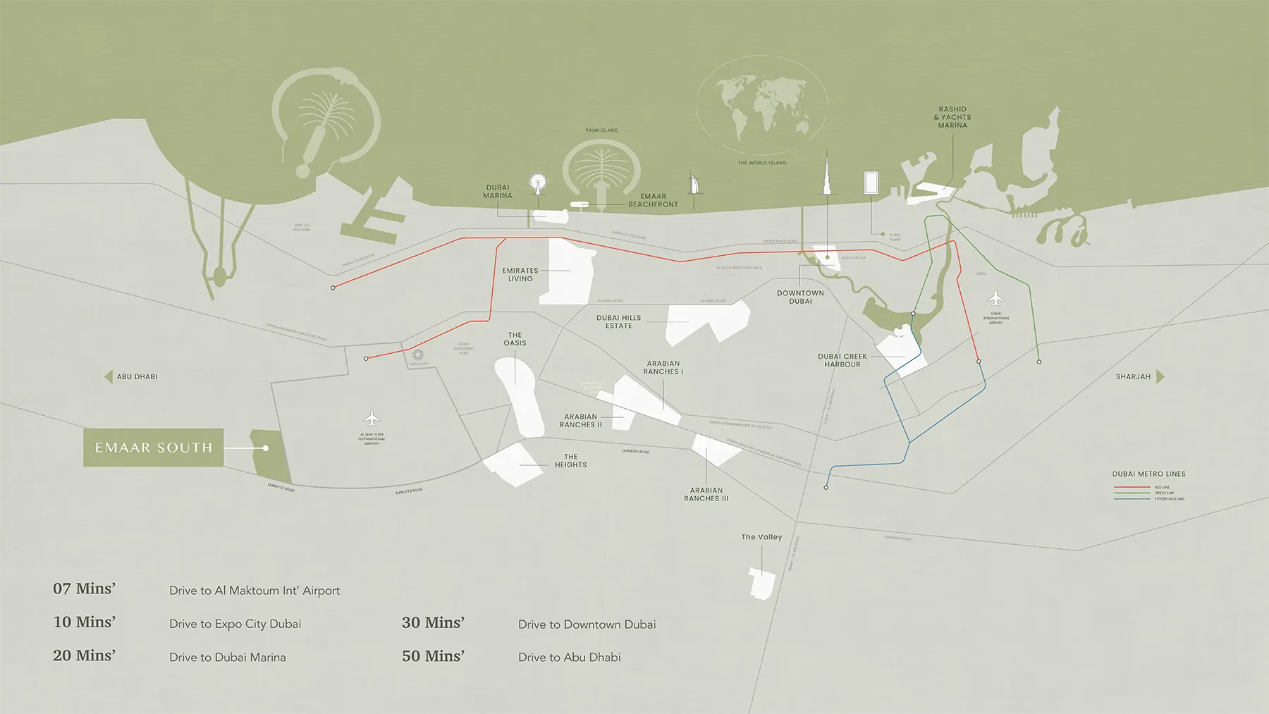 Greenridge at Emaar South location map