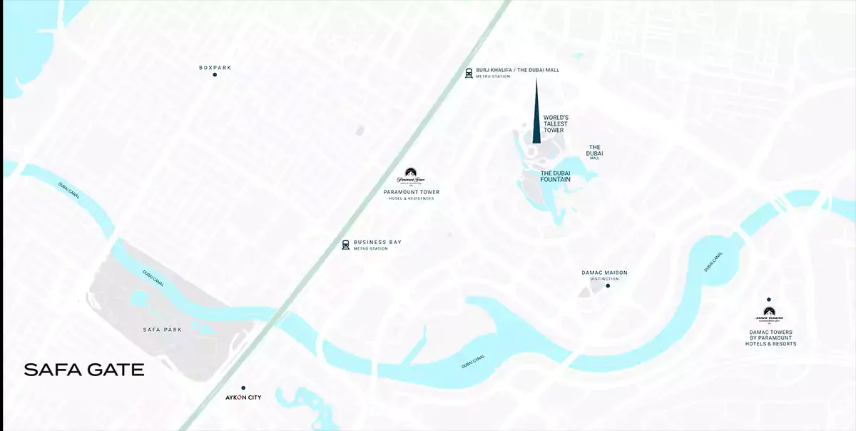 Damac Safa Gate location map