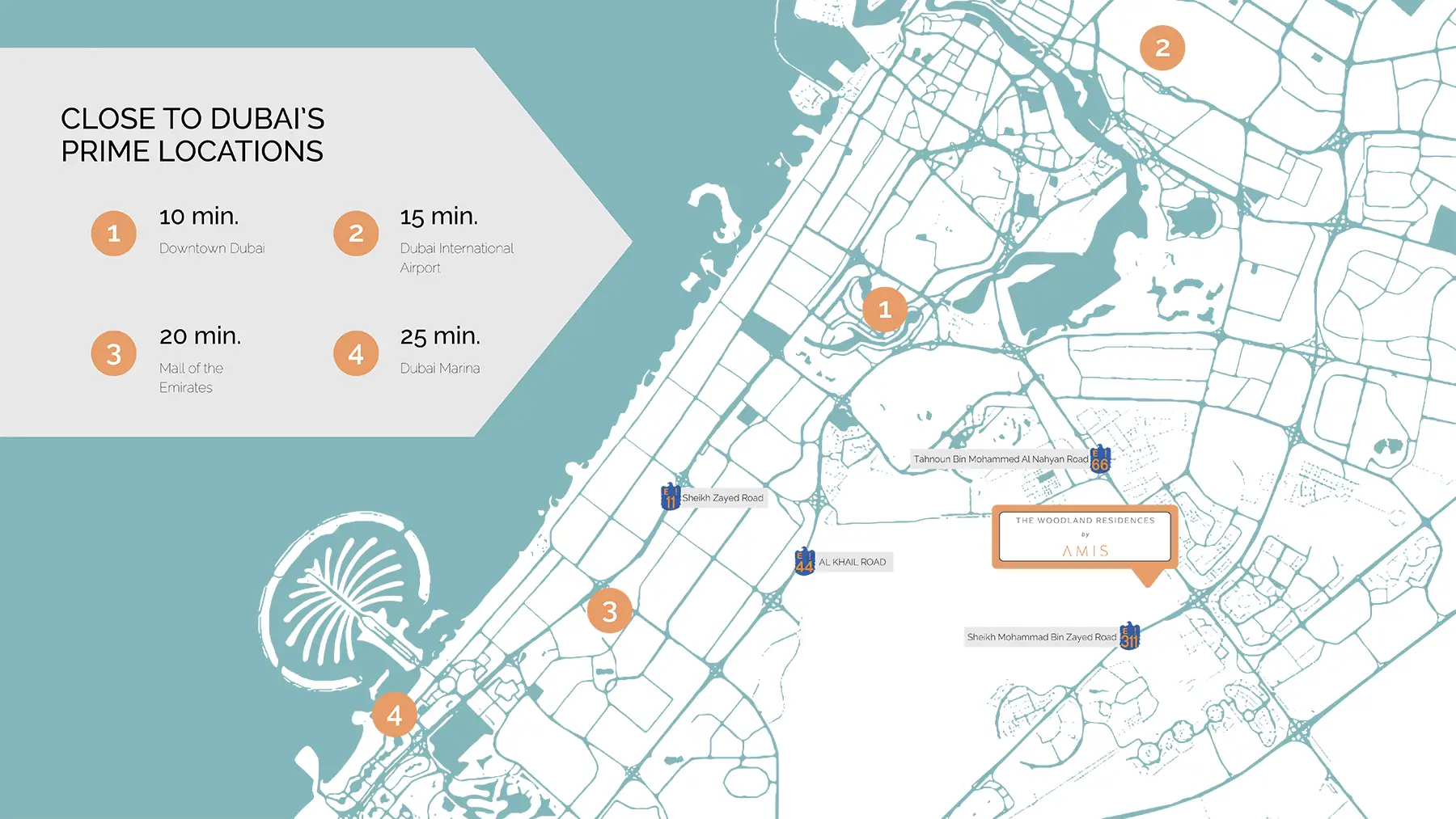 The Woodland Residences location map