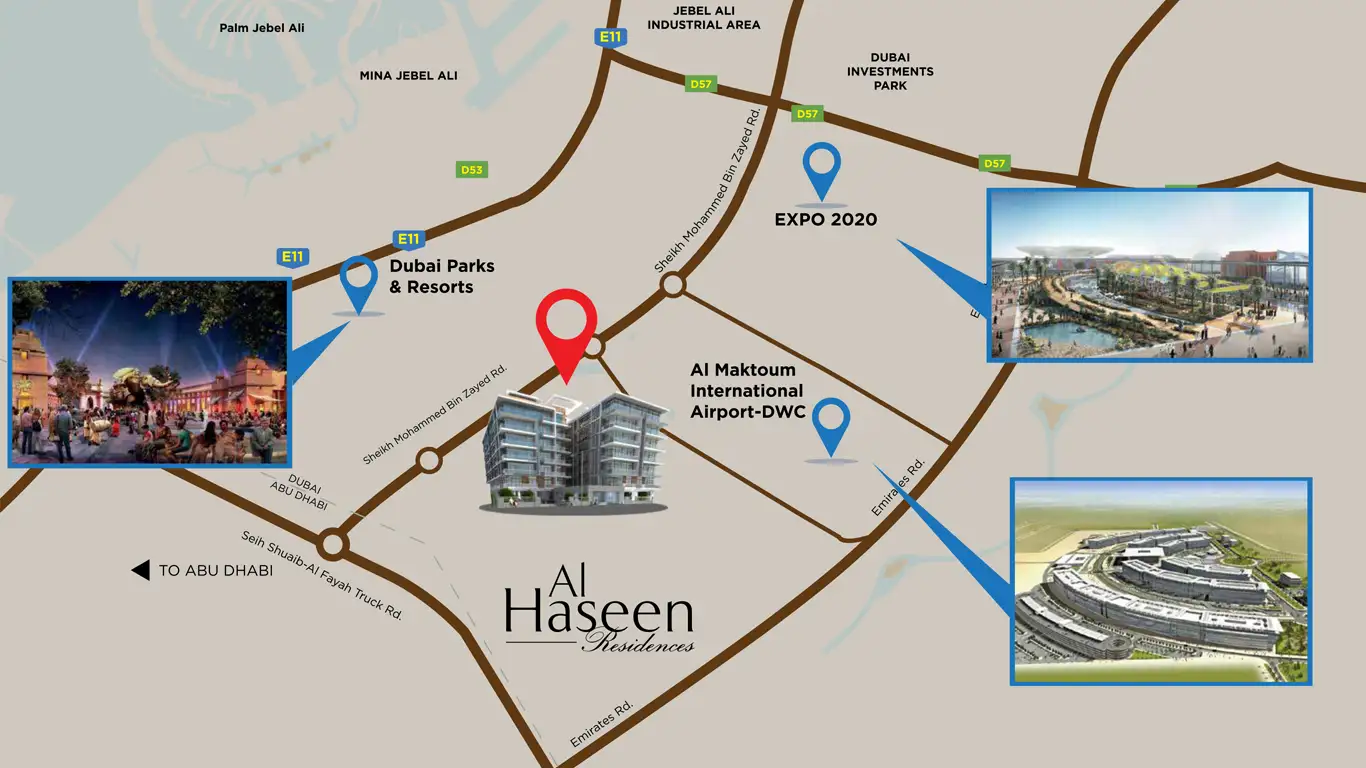 Al Haseen Residence location map