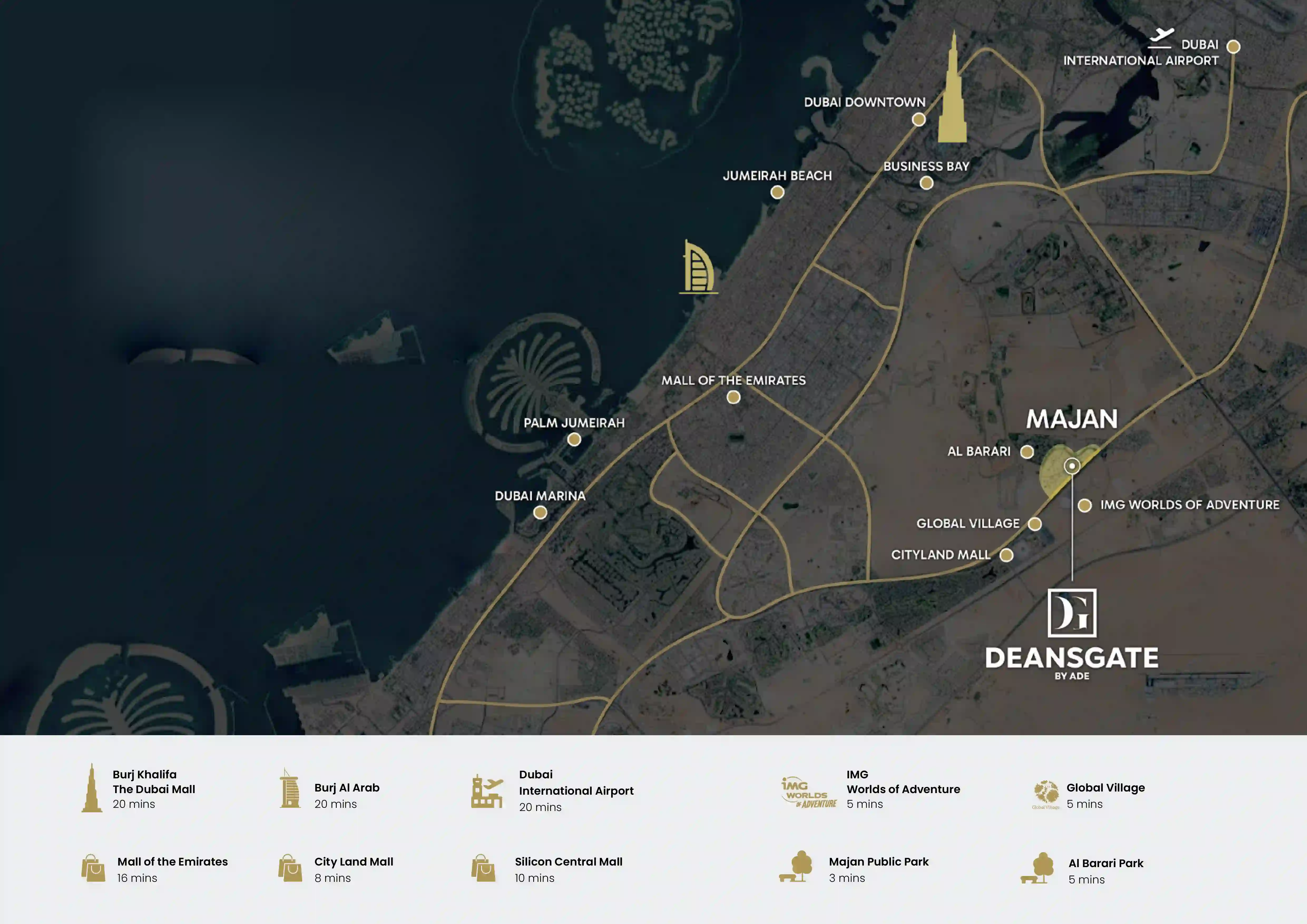 Deansgate at Majan location map