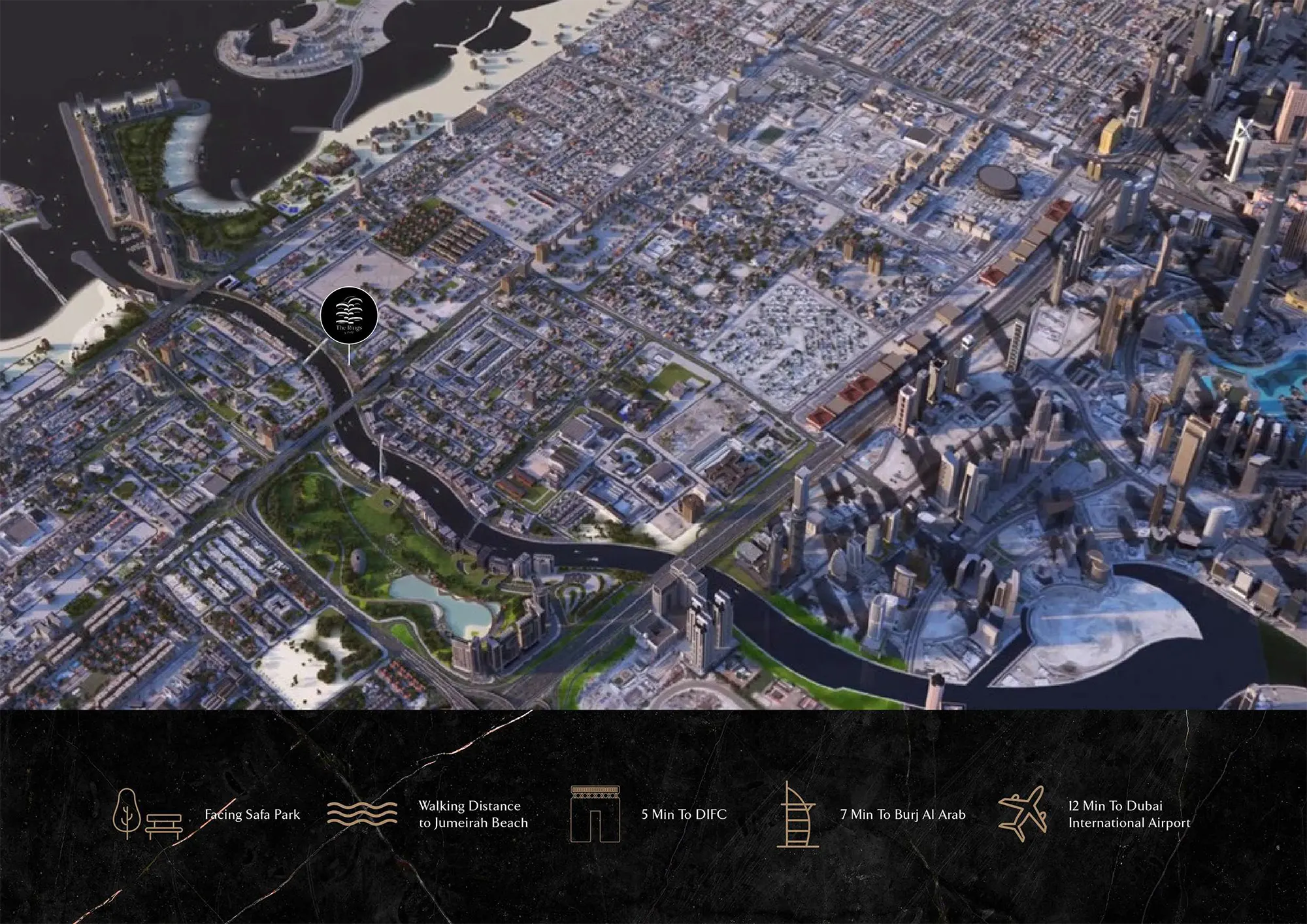 The Rings at Dubai Water Canal location map