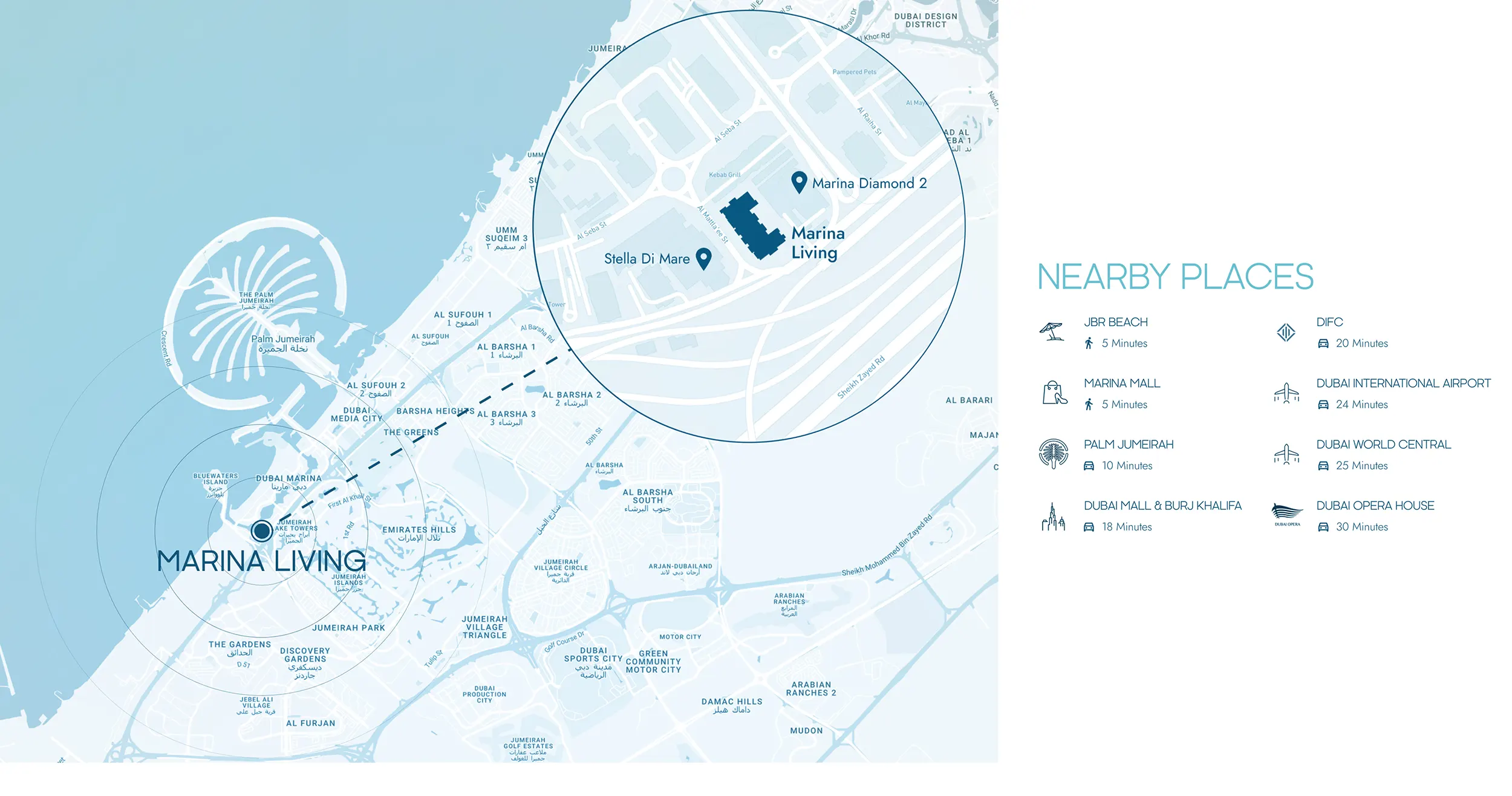 Marina Living location map