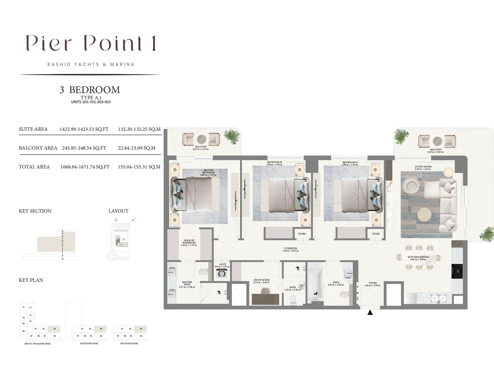 Emaar Pier Point Mina Rashid floor plan