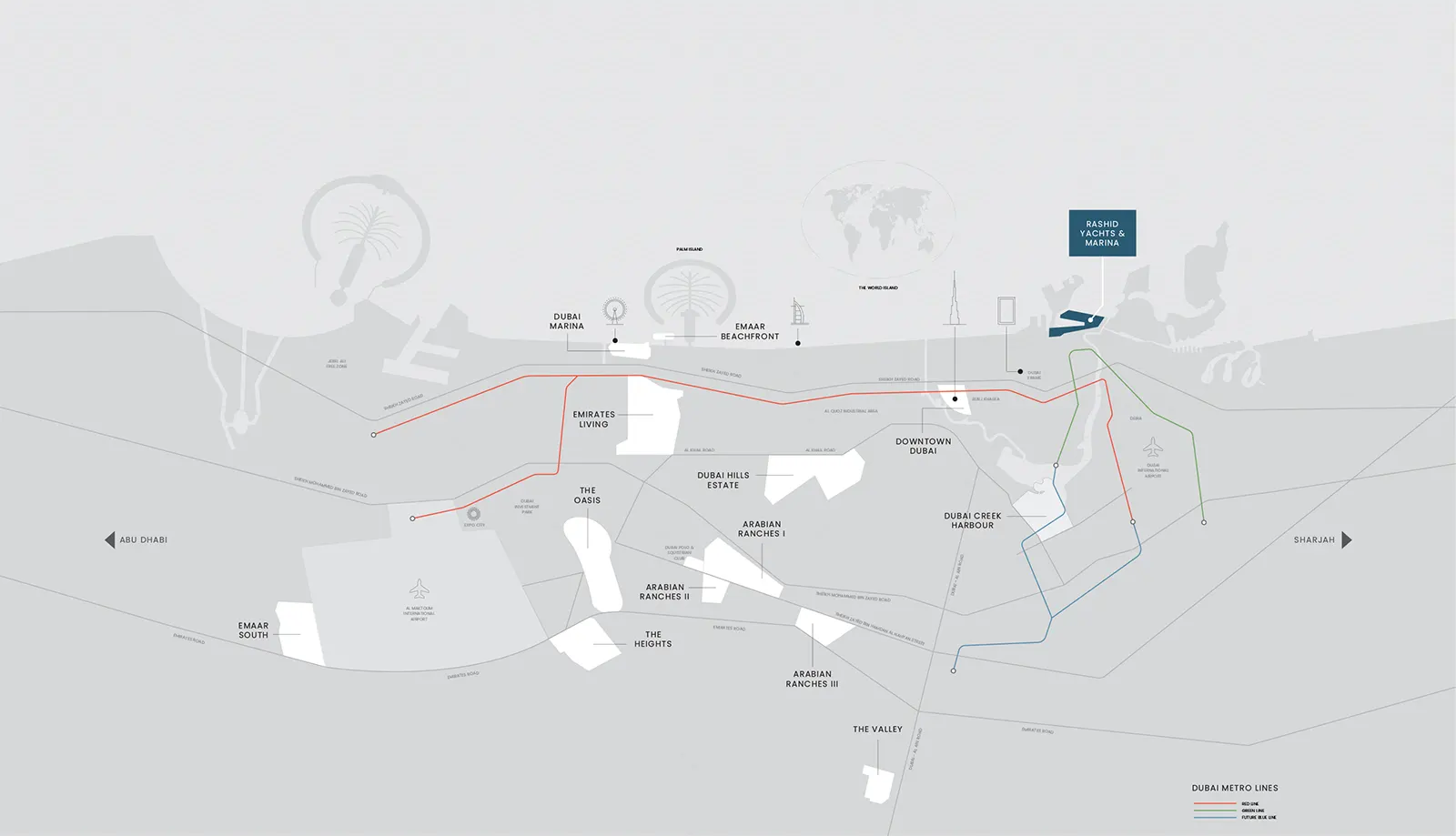 Emaar Pier Point Mina Rashid location map