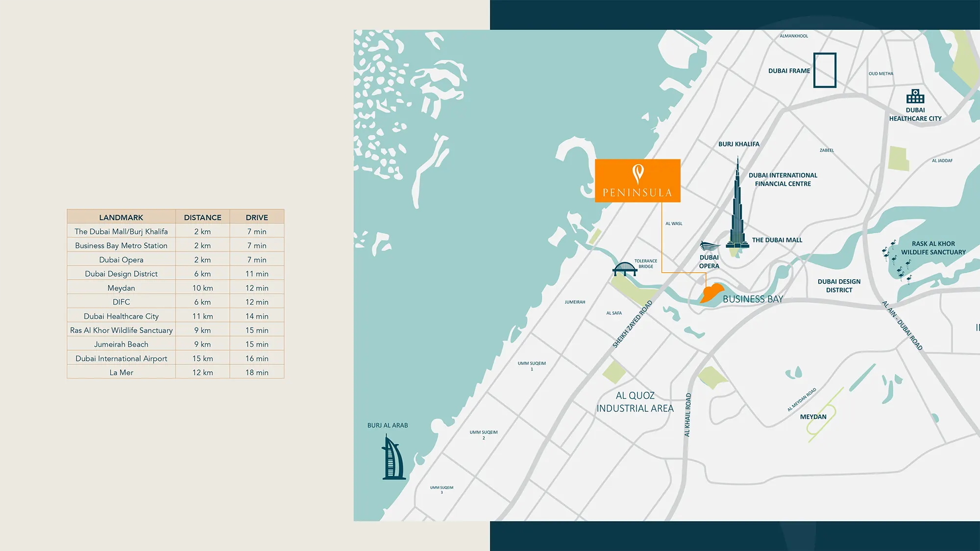Peninsula Three location map