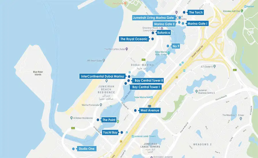 The Residences location map