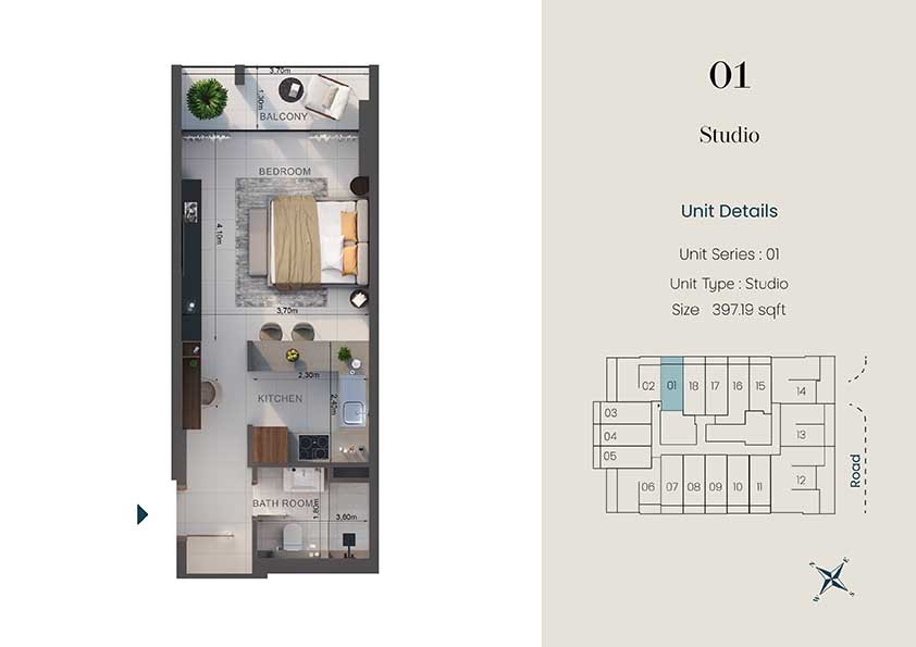 Studio floor plan