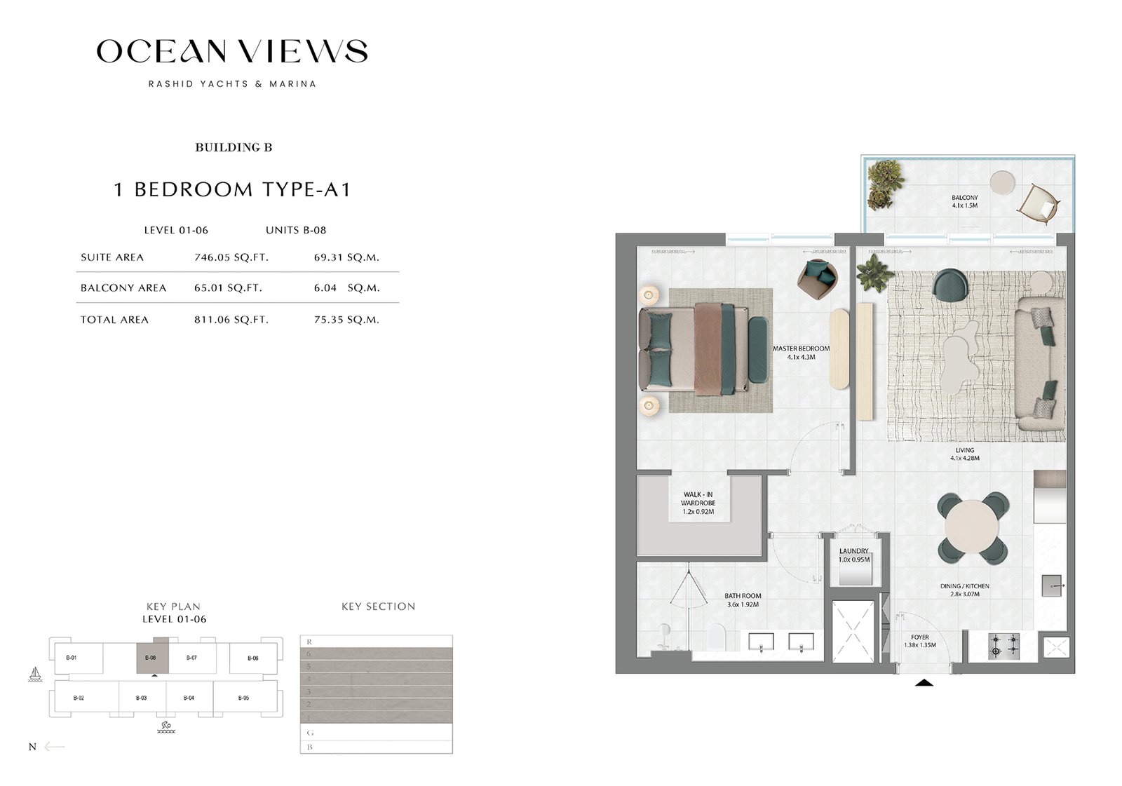 Emaar Ocean Views Mina Rashid floor plan