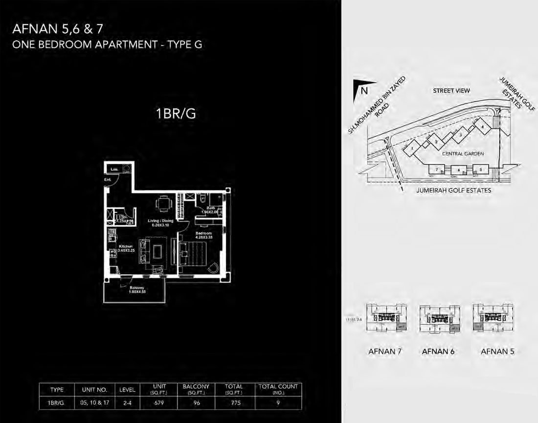 1 Bedroom floor plan