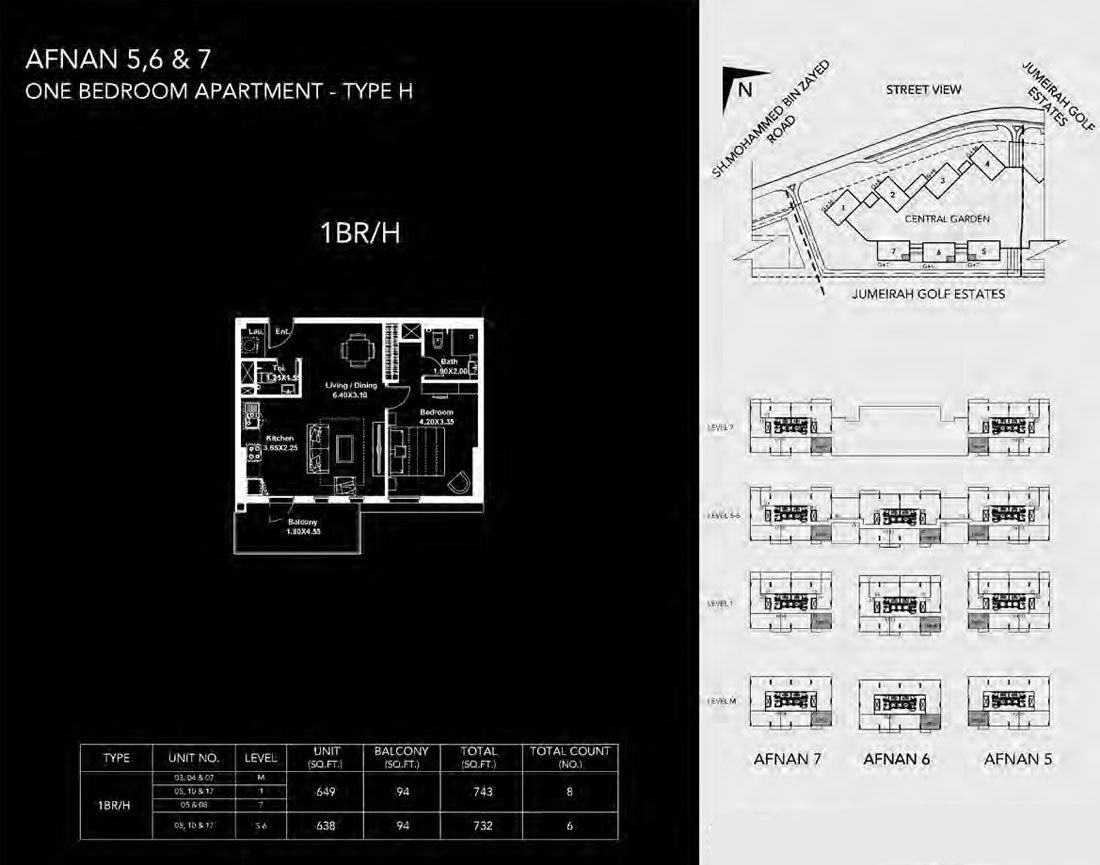 1 Bedroom floor plan