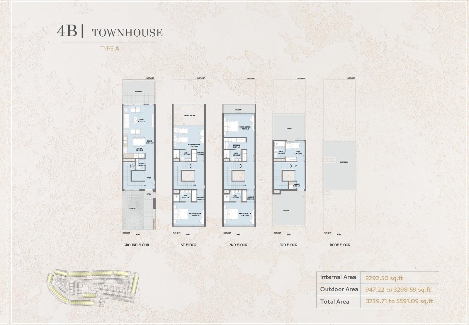 4 Bedrooms + Maid floor plan
