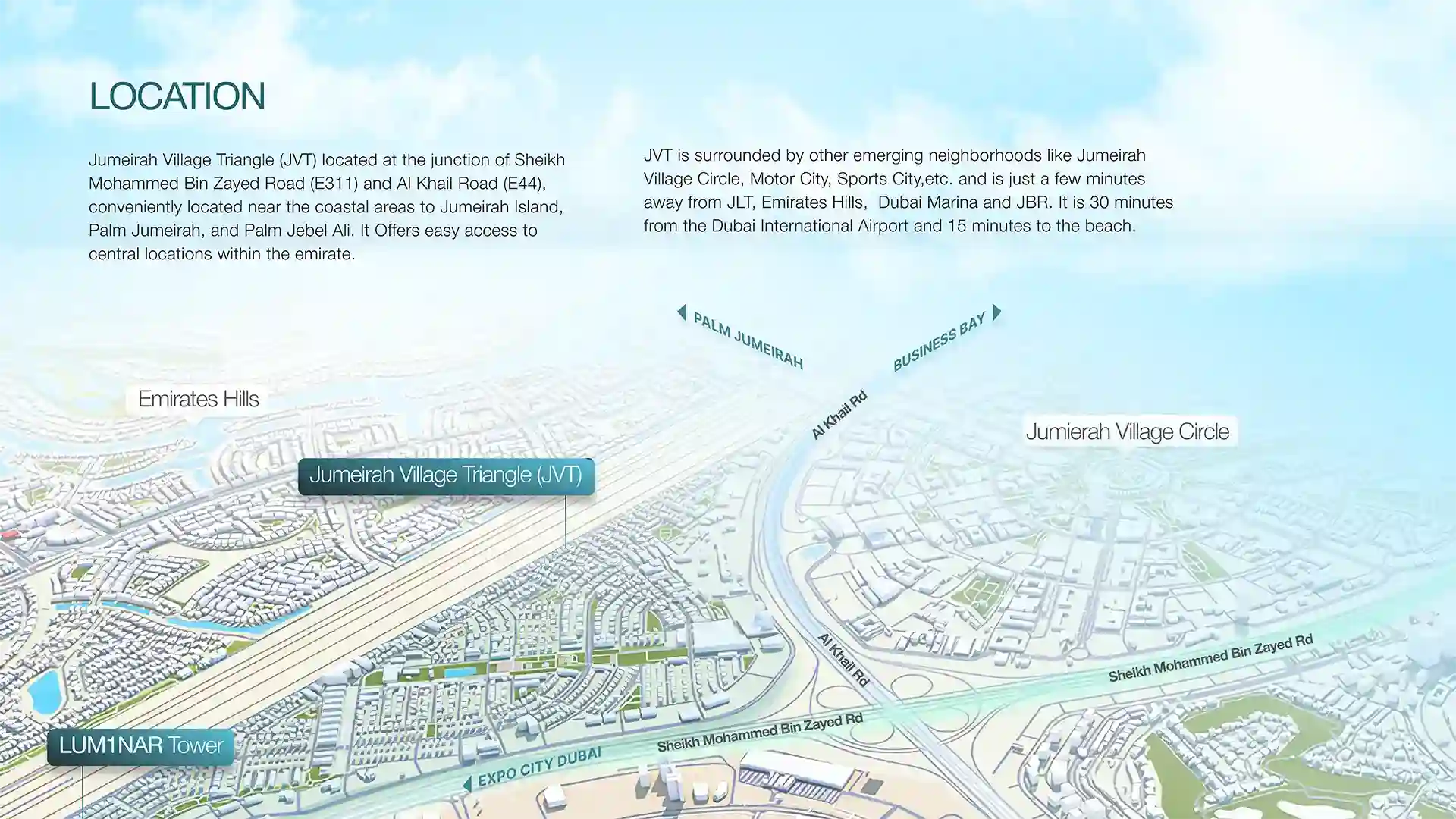 Lum1nar Tower 2 at JVT location map