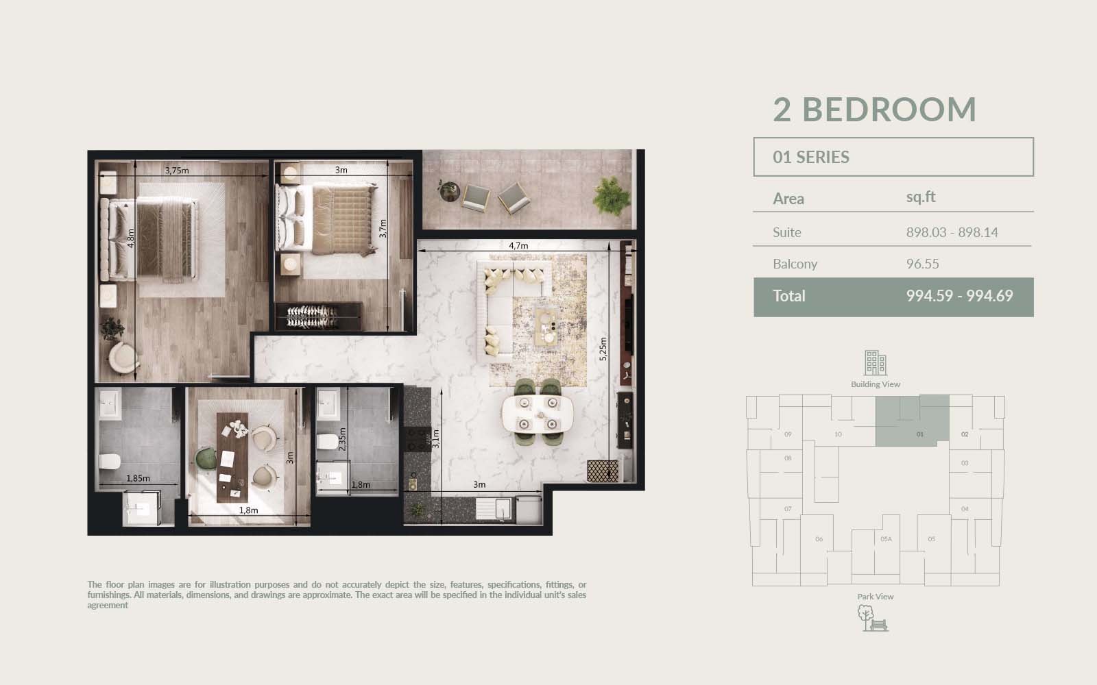 VOI Residence at Dubai South floor plan
