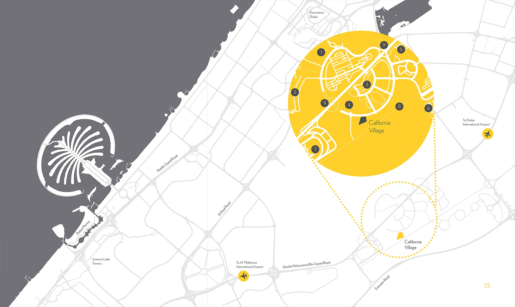California Village at Dubailand location map