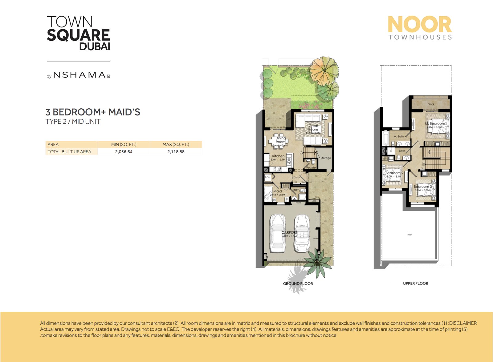3 Bedrooms floor plan