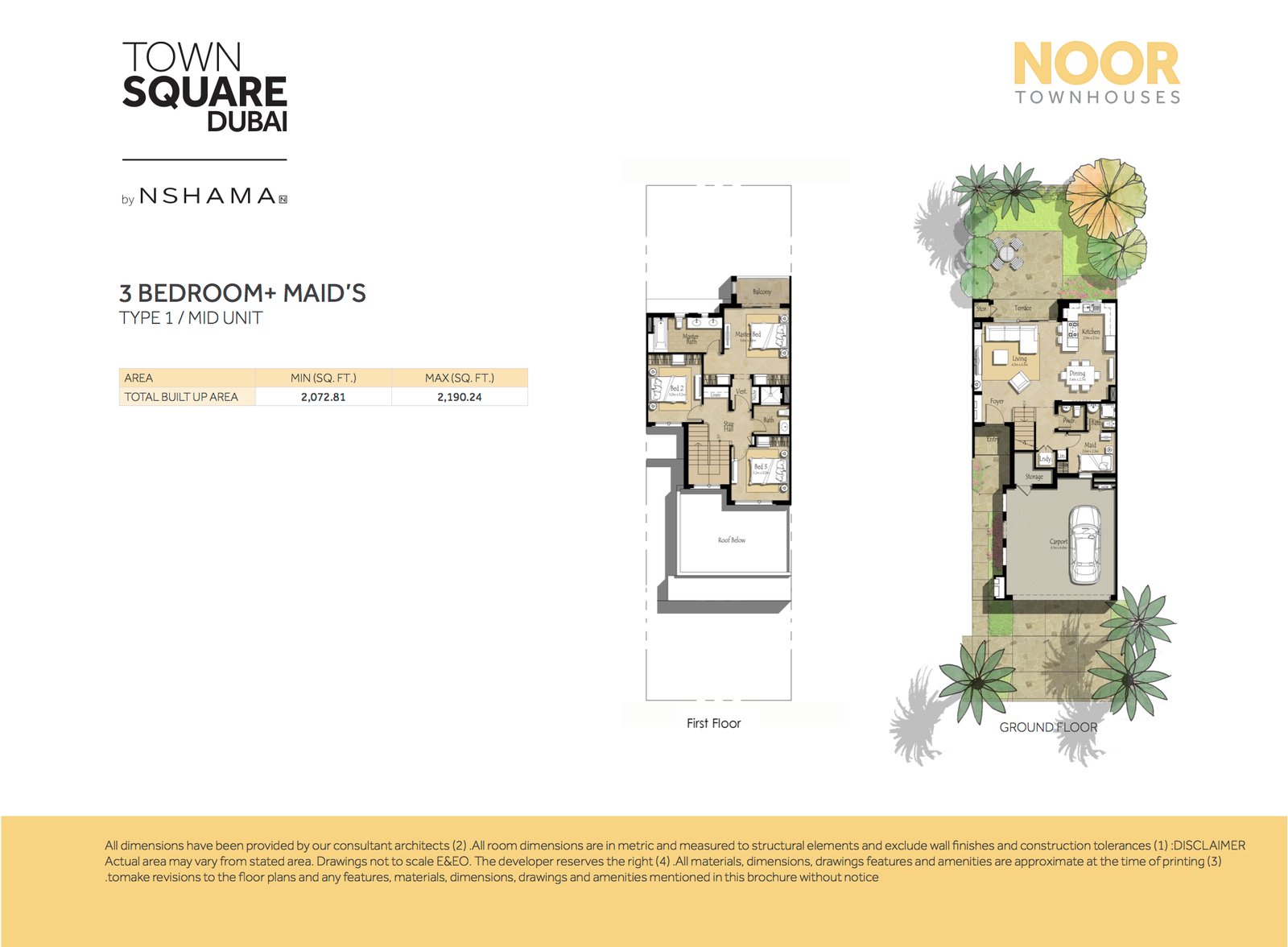 3 Bedrooms floor plan