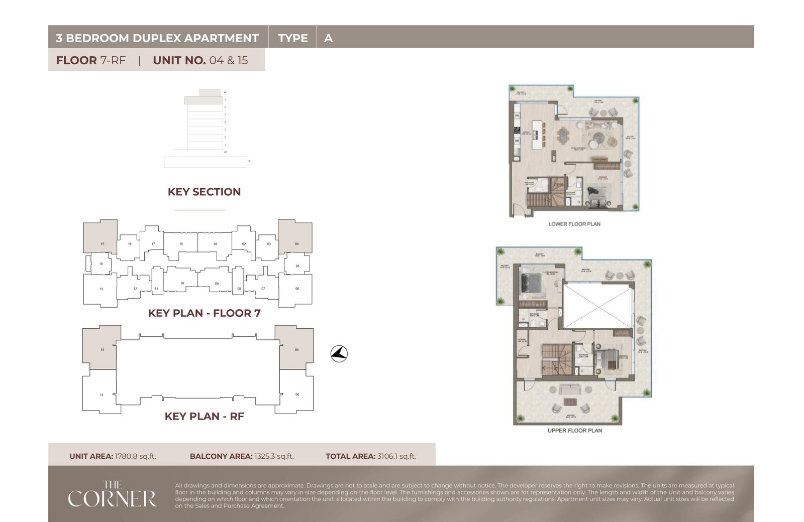3 Bedrooms floor plan