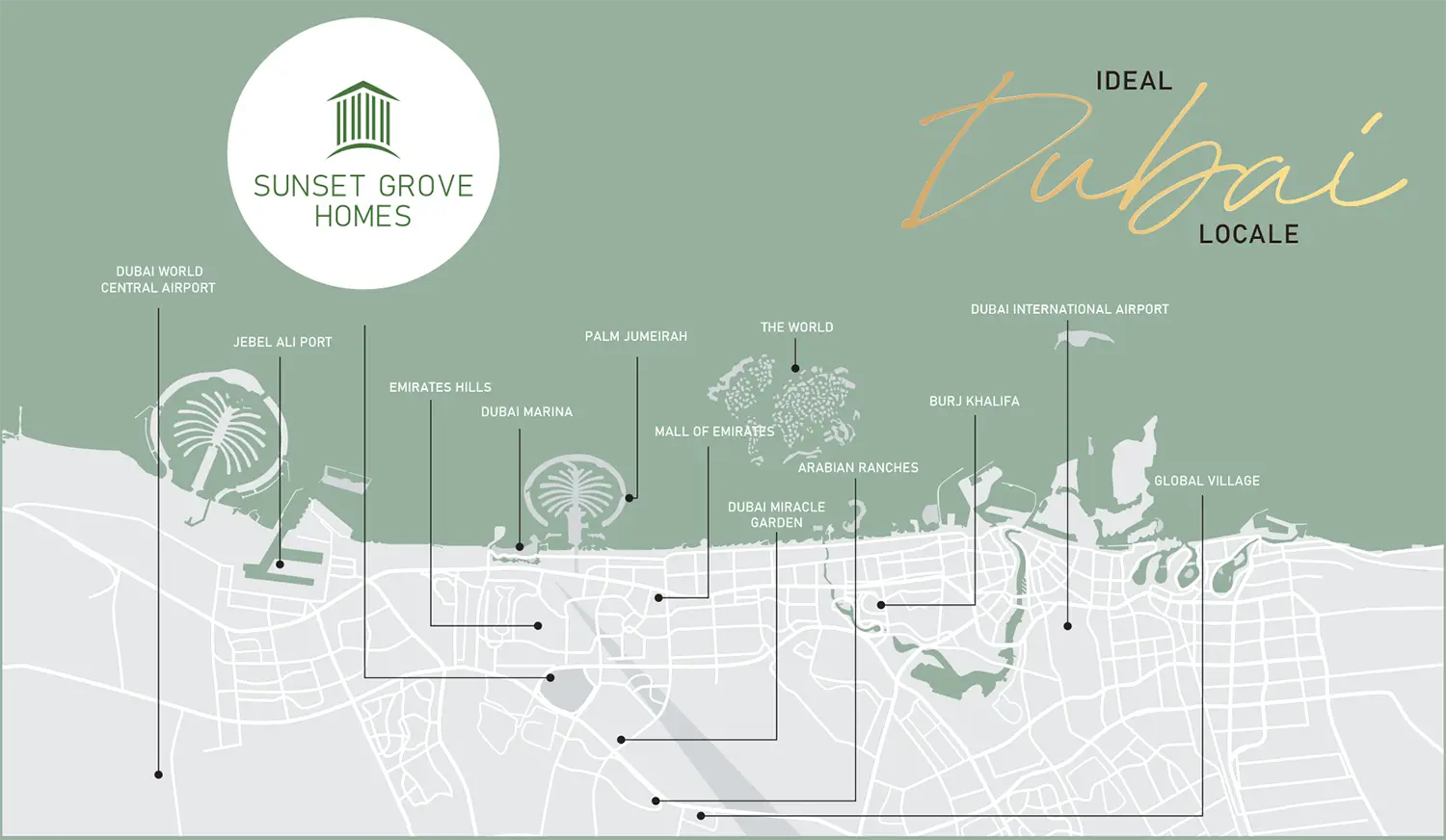 Sunset Grove Homes at JVC location map