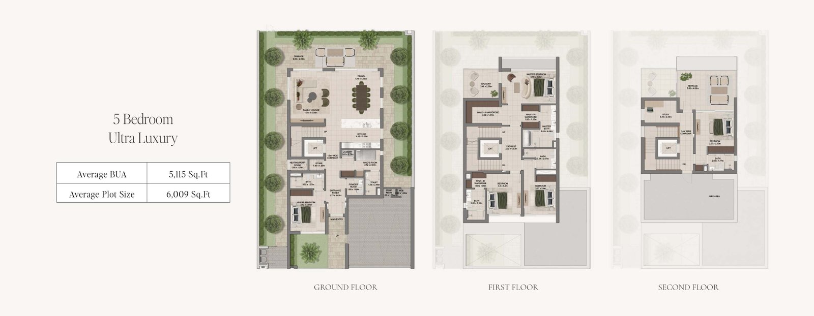 5 Bedrooms + Study + Maid floor plan