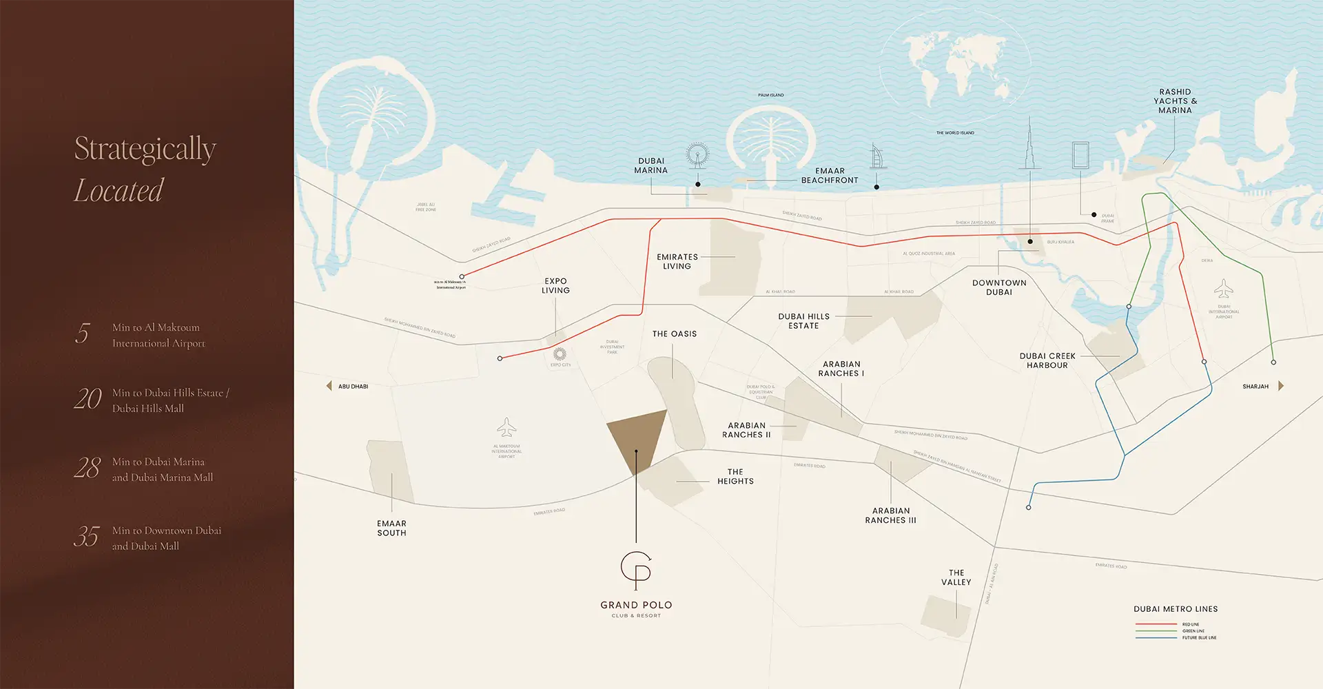 Grand Polo Club and Resort by Emaar location map